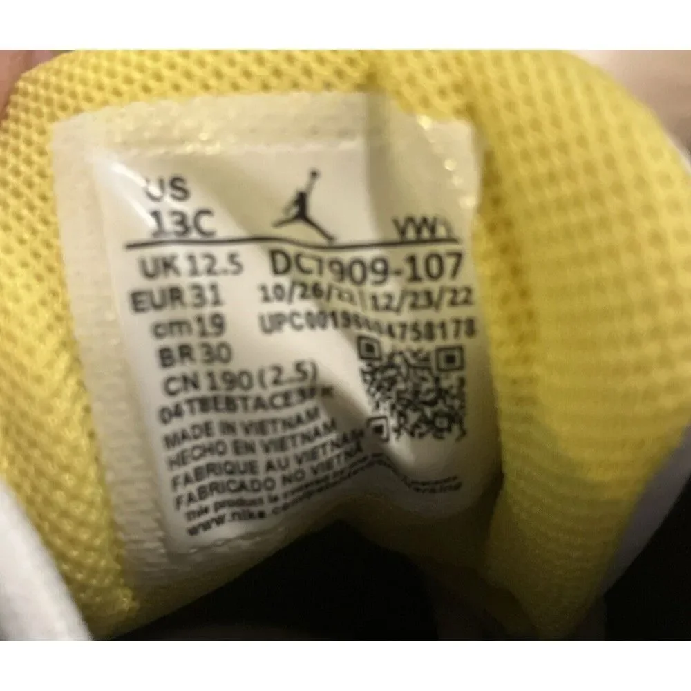Kids NIKE AIR JORDAN PRO‎ STRONG (PS) White/Yellow (DC7909 107) Size 13C